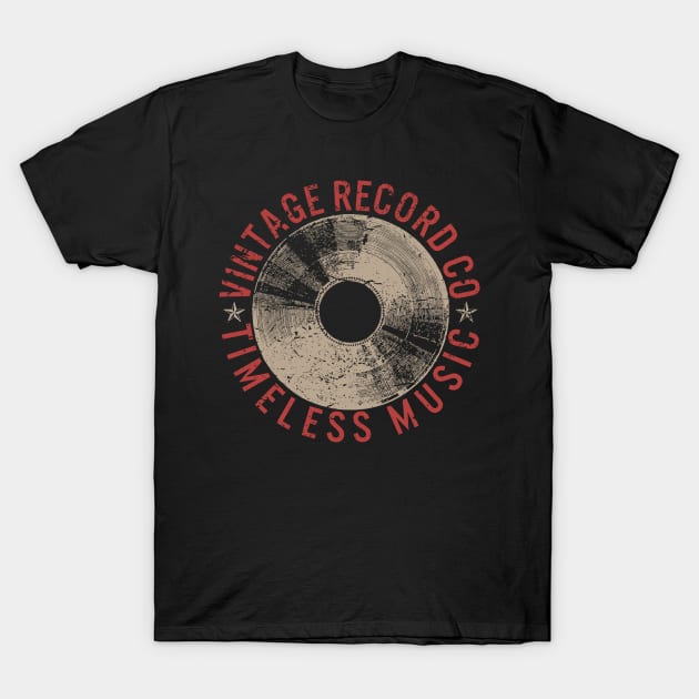 Vintage Record Co T-Shirt by JakeRhodes